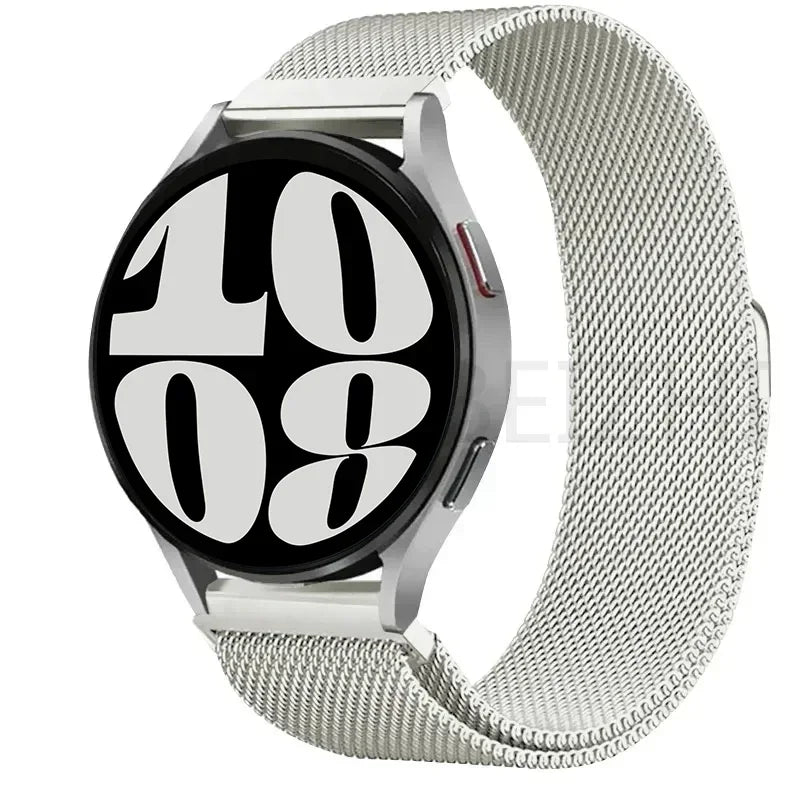 Elegantes 20/22mm Milanese Loop Magnetarmband aus Edelstahl – Unisex - Verstellbar