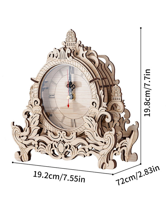 3D Holz Puzzle Uhr Modell Bausatz für kreative Wohnkultur