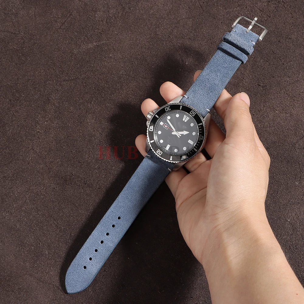 Weiches Wildleder Uhrenarmband 20 22mm für Smartwatch Klassik Uhr Damen Herren