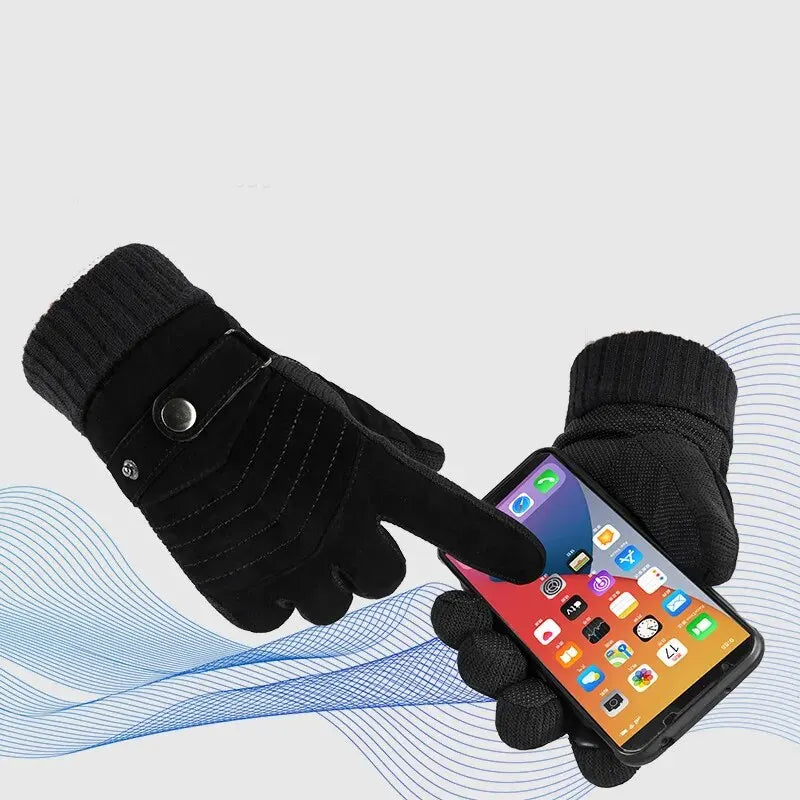 Warme Winter Handschuhe für Herren winddicht und Touchscreen fähig
