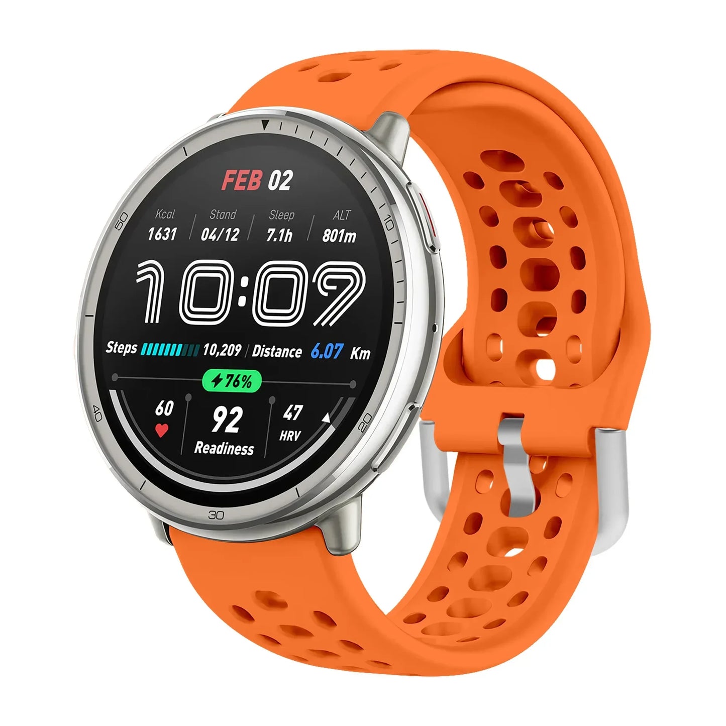 20 mm atmungsaktives Silikon-Uhrenarmband für Sport - Alltag