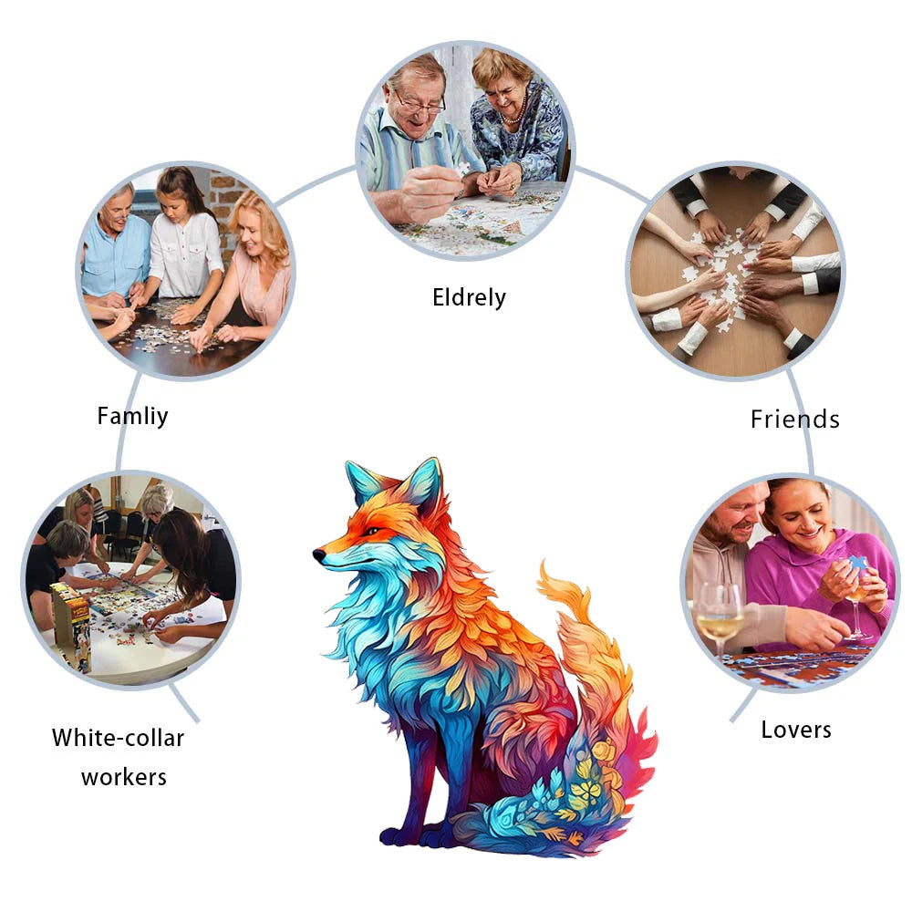 Holzpuzzle Tierform zur Förderung von Konzentration und Stressabbau