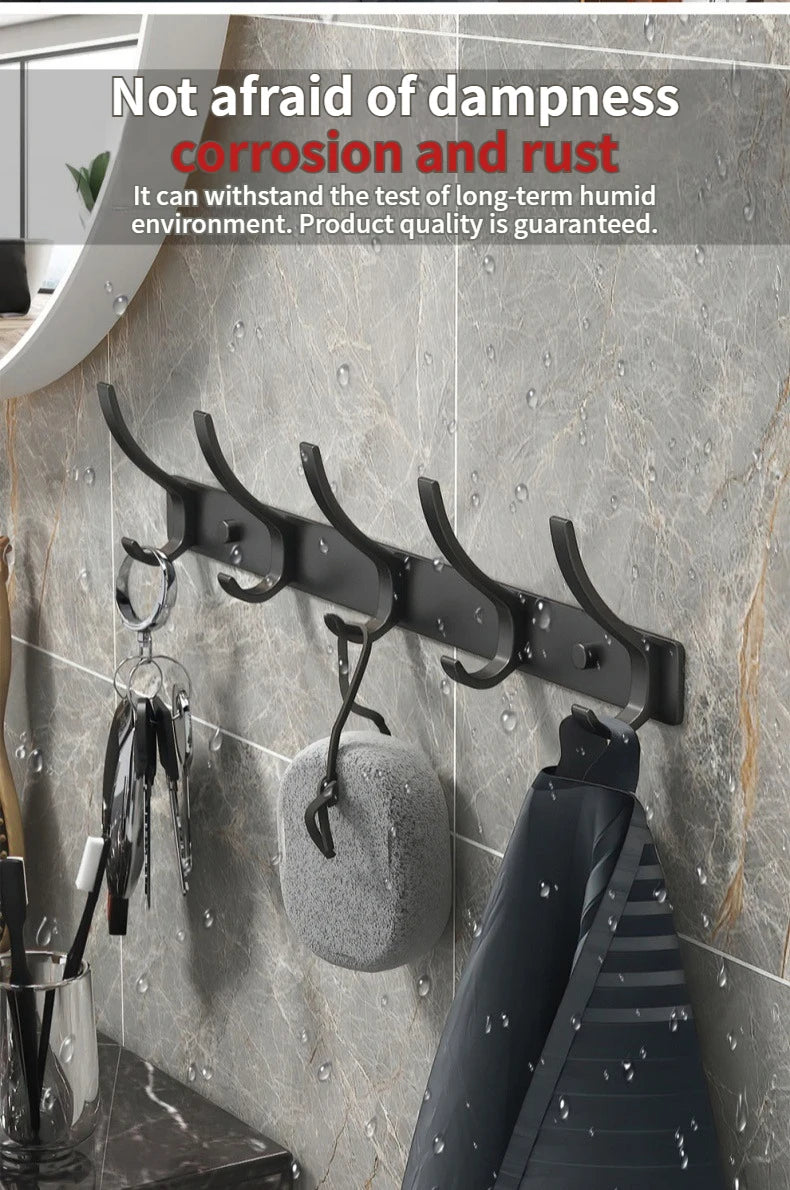 Kleiderhaken ohne Bohren – 6er Set Wandhaken Aluminium-Yabubest - Home & More