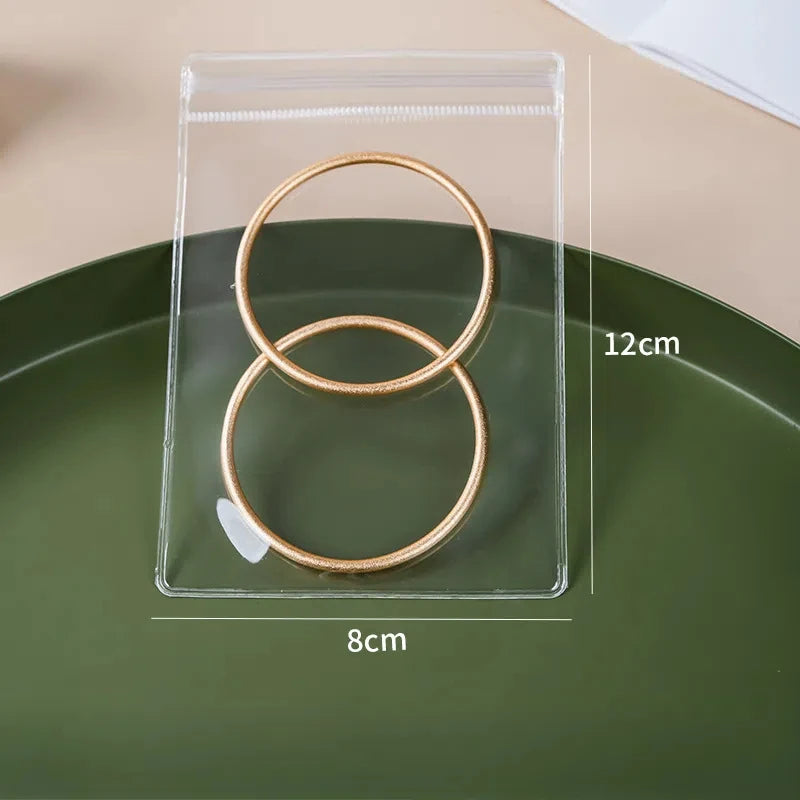 10/50/100x PVC Druckverschlussbeutel transparent Schmuck Geschenk