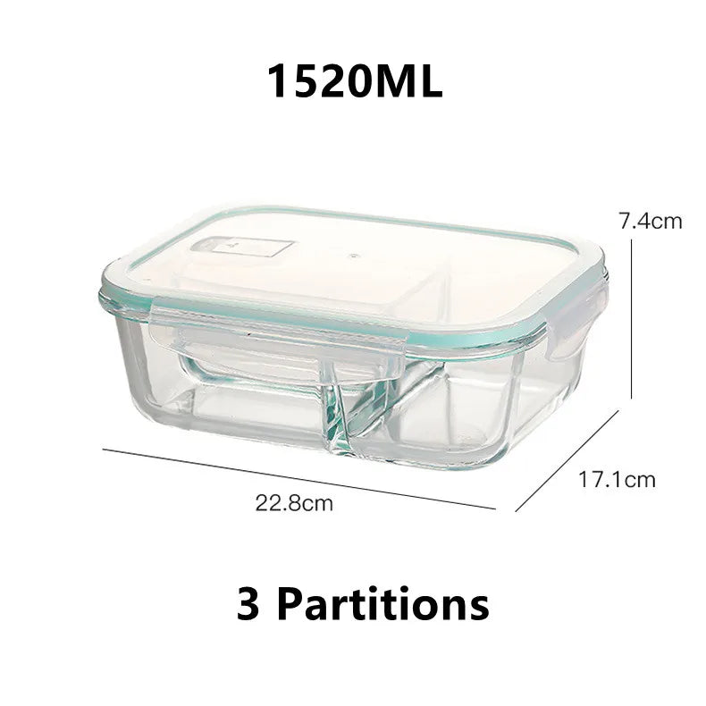 Borosilikatglas Lunchbox – Mikrowelle, Versiegelt, Kühl- und Gefrierbox