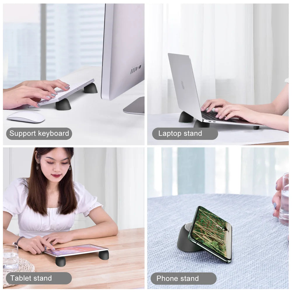 Ergonomischer Mini Laptop Riser Notebook Ständer Kühlfüße Schwarz Grün