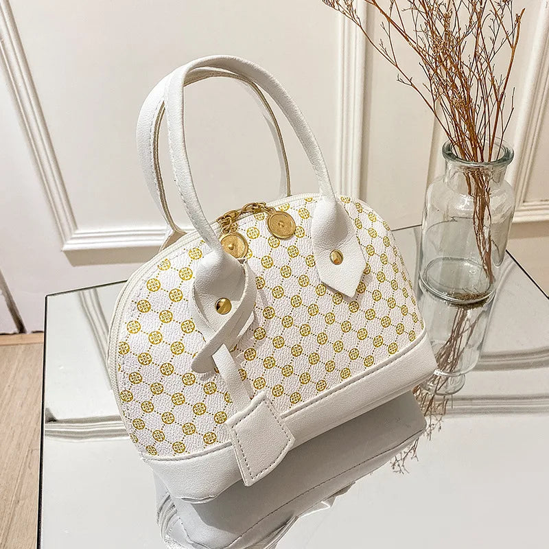 Leichte Koreanische Damen-Umhängetasche mit Blüten-Design und seidigem Innenfutter