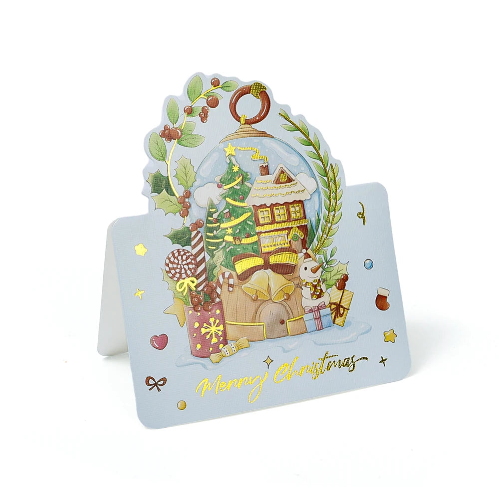 100 Faltbare Weihnachtskarten Grußeinladungen mit Umschlag für Party Zuhause