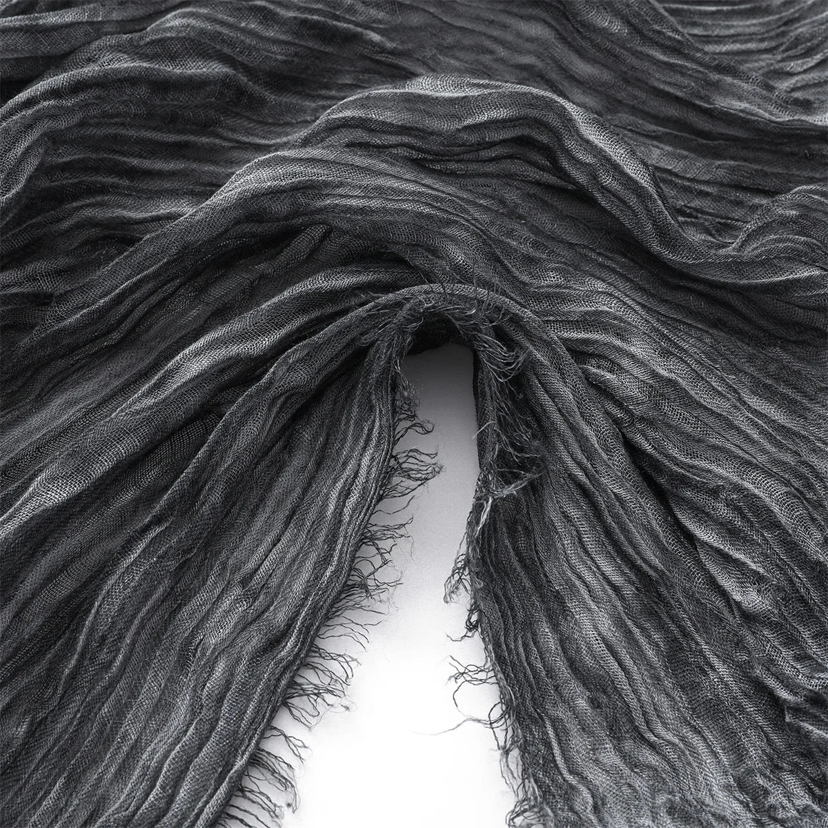 Crinkle Baumwolle Leinen Schal für Männer – Weich Warm Geometrisch Muster