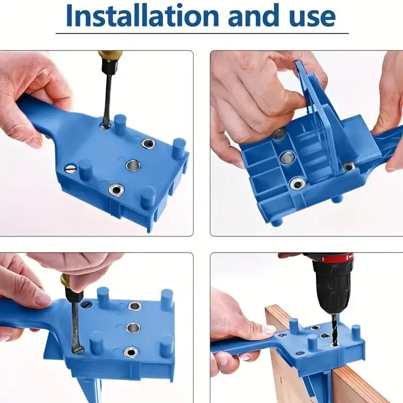 Holzbearbeitungsbohrer Set mit präziser Bohrführung und Klemme
