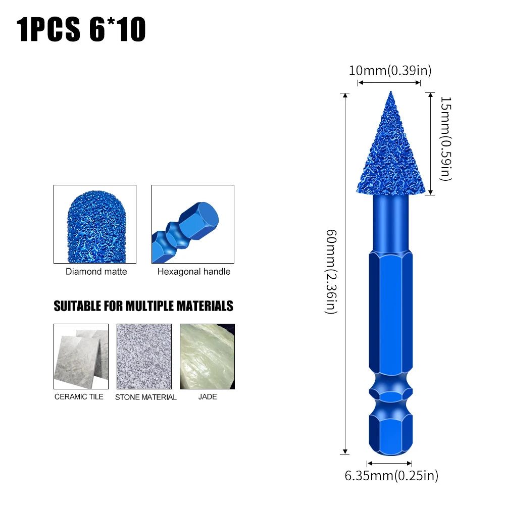 Schleifkopf mit sechseckigem Schaft für Marmorfliesen und Steine