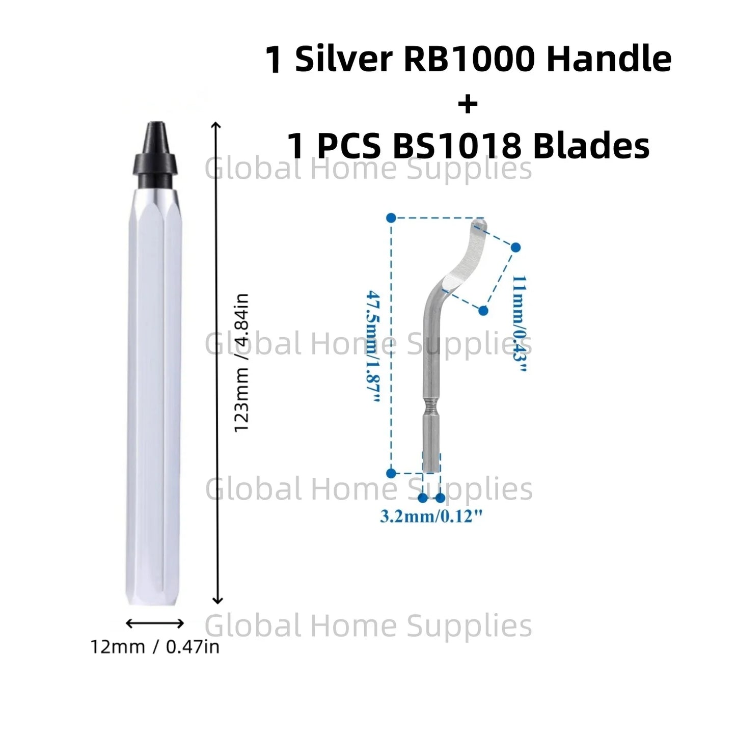 Entgratungswerkzeug Set RB1000 mit 1 oder 11 Schnellarbeitsstahl-Schwenkklingen