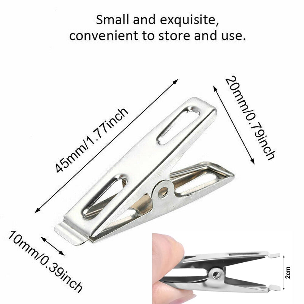 Metall Wäscheklammern Set 10 20 Stück winddichte Kleidung Clips