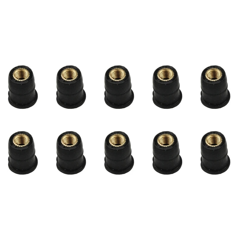 10 Stück Gummi Muttern Set M4 M5 M6 für Motorrad Windschutzscheibe Schrauben