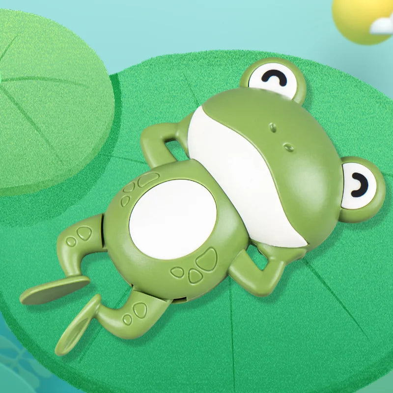 Frosch Badespielzeug für Baby - Kleinkind | Uhrwerk zum Schwimmen Baden