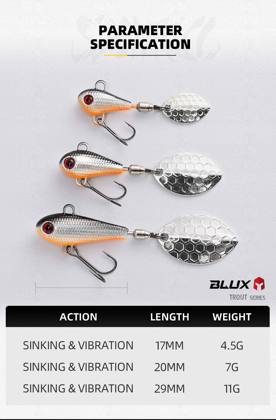 BLUX SPINTAIL Angelköder – 4,5 g bis 11 g für Süßwasserbarsch-Yabubest - Home & More
