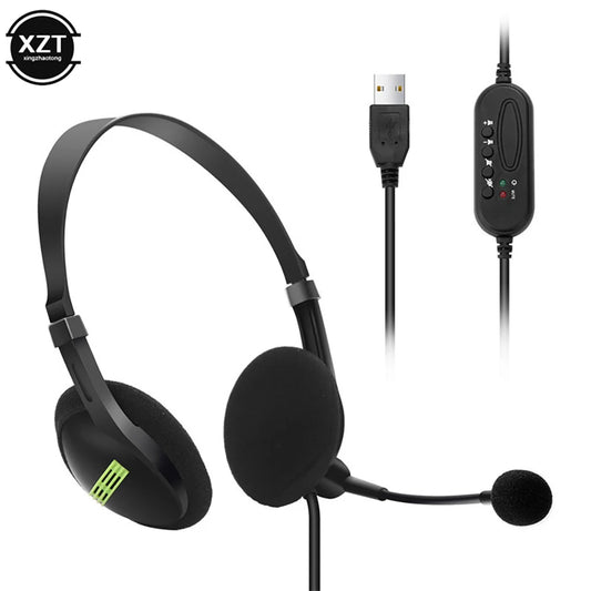 Kabelgebundene 3,5 mm Headset Kopfhörer mit Mikrofon und Noise Cancelling
