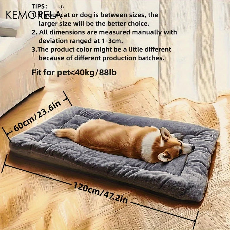 KEMORELA Extra großes Plüsch-Hundebett, Sofa, verdicktes, superweiches Polyester, Haustiermatte, Hundekistenmatte, Bett für kleine, mittelgroße und große Hunde-Yabubest - Home & More
