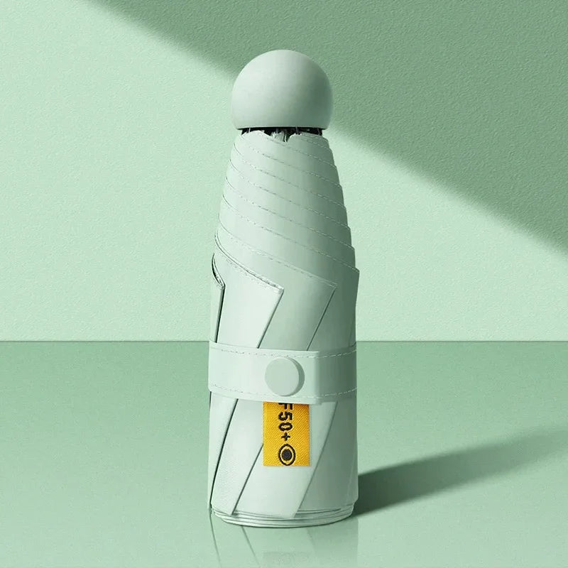 Ultraleichter kompakter Reise Regenschirm mit UV Schutz 5 Fach