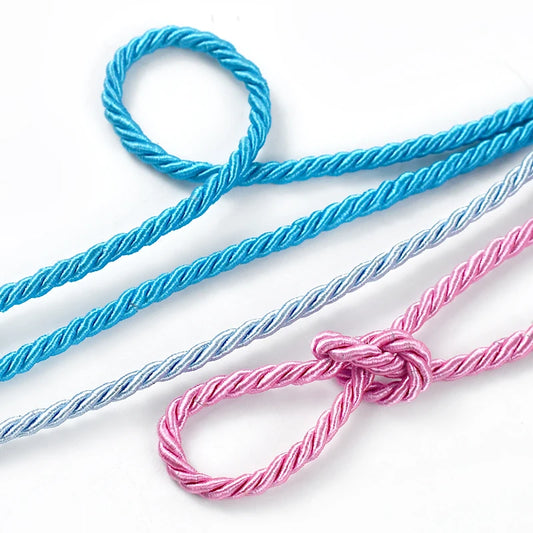 3mm Polyester Seil 3-Strang gedreht – DIY, Heimtextilien, Taschen, Deko Schnur