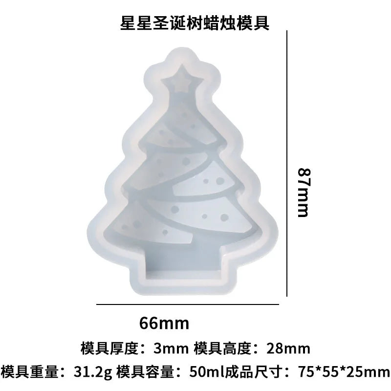 3D Weihnachtsbaum Silikonform für kreative DIY Kerzen und Dekorationen