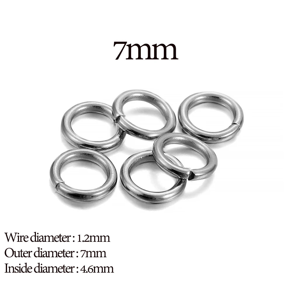 Edelstahl Spaltringe 3-25 mm offene Biegeringe 30-200 Stück DIY Schmuck