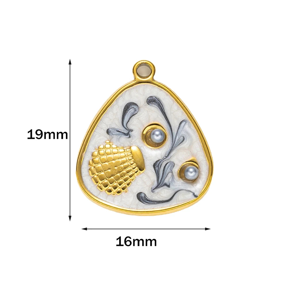 5-teiliges Edelstahl Charms Set Seestern golden für Schmuck DIY