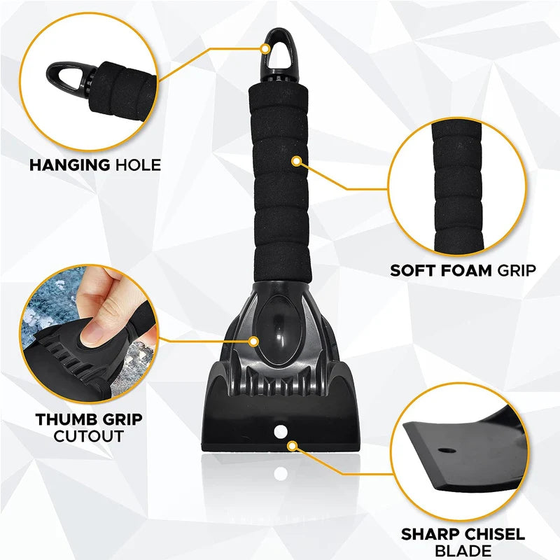 Auto Eiskratzer Set mit Pinsel und warmen wasserdichten Handschuhen