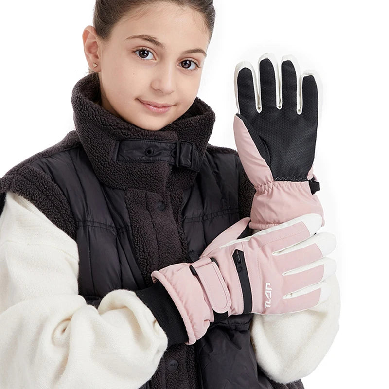 Kinder Winter Handschuhe Wasserdicht Warm für Ski und Outdoor Sport