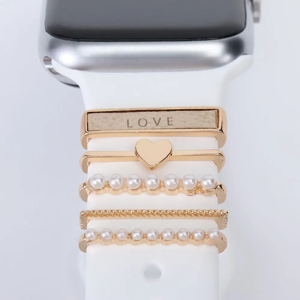 Dekoration für Apple Watch Band Ultra2 10 9 8 Diamant Schmuck Armband Zubehör für Samsung/Huawei Uhr 20/22mm Armband Charms-Yabubest - Home & More