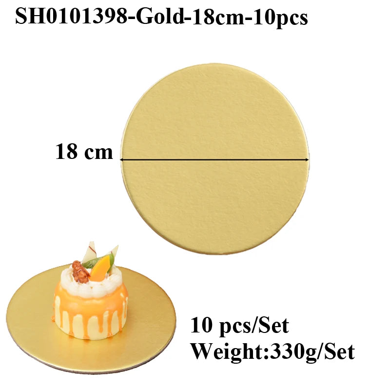 Umweltfreundliche runde Kuchenkartons mit goldener oder silberner Beschichtung