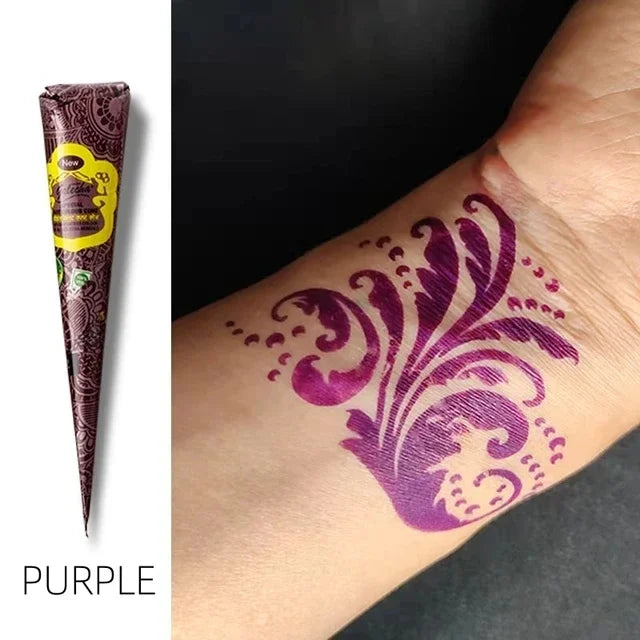 25g Mehrfarbiger Henna Kegel Tattoo Paste für temporäre Körperkunst
