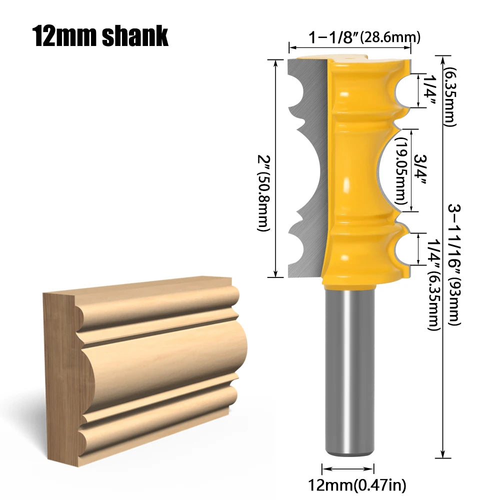 Großer Holzfräser 8 mm Schaft, Zapfen- und Linienmesser für Holzbearbeitung
