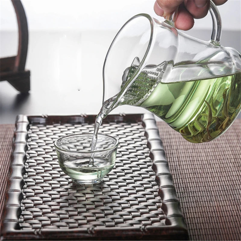 Verdickte Transparente Teetasse 275 ml Hitzebeständig Mit Filtergriff