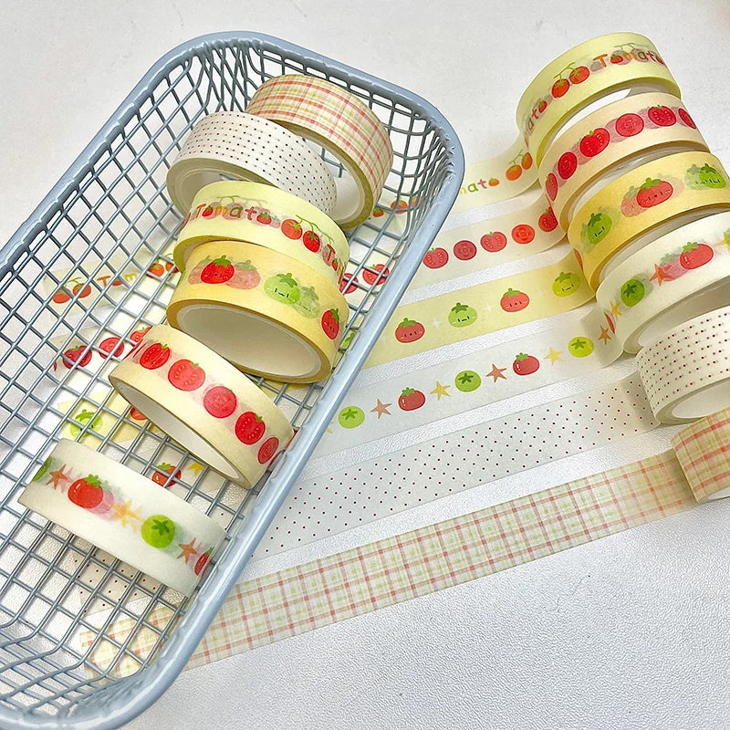 6-teiliges Obst Motiv Washi Tape Set für kreative Bastelideen