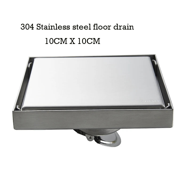 Unsichtbarer Badezimmer Bodenablauf Edelstahl 20-50 cm Quadratischer Abfluss