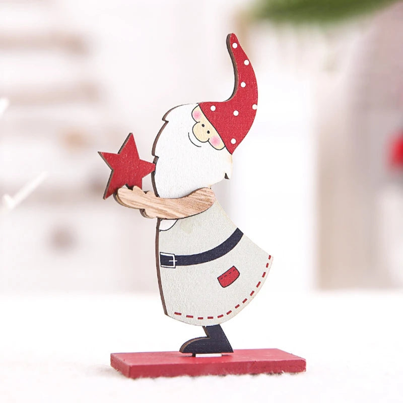 Handgemachter DIY Weihnachtsbaum aus Holz für Kinder mit Sternenornamenten