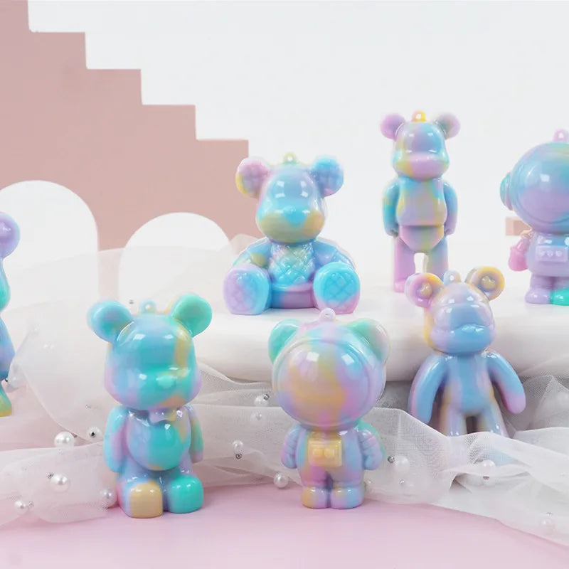 DIY Silikonform 3D Bär Astronaut für Schlüsselanhänger und Anhänger