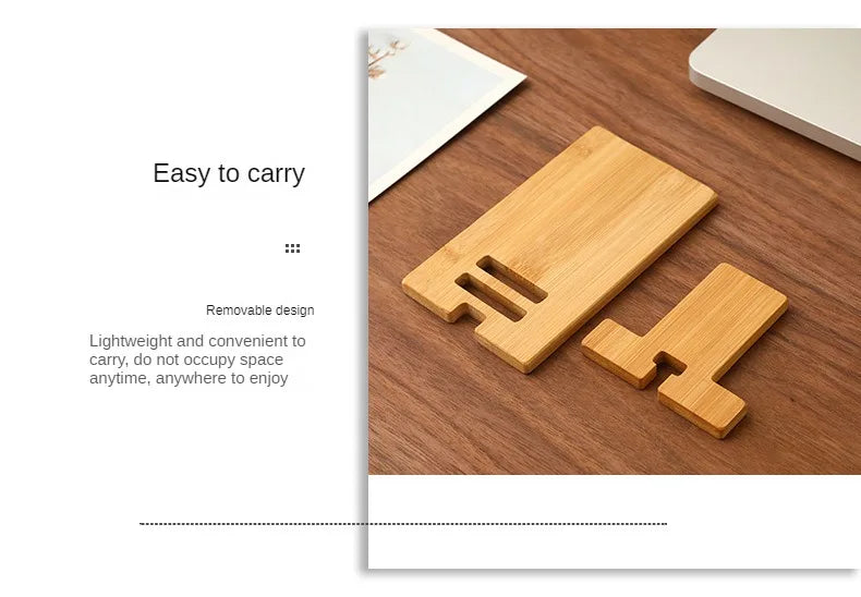 Holz Desktop Telefon Halter Faul Telefon Ständer Smartphone Ladestation Faul Telefon Halterung Mobiltelefon Unterstützung Tablet Ständer-Yabubest - Home & More