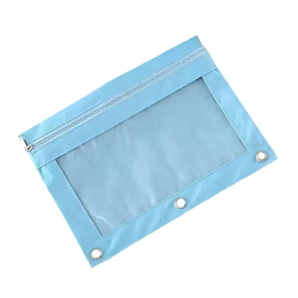 Transparentes Federmäppchen aus Oxford-Stoff für 3-Ring-Ordner, 25x18 cm