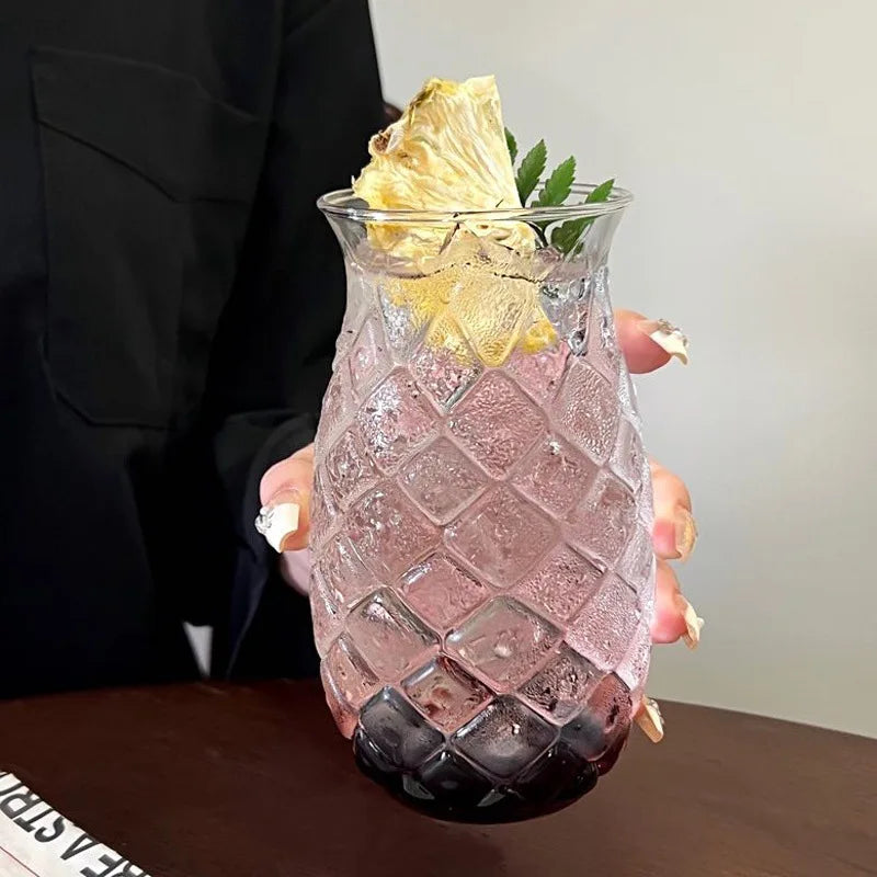 Kreative Ananasförmige Cocktailgläser 480 ml Transparent