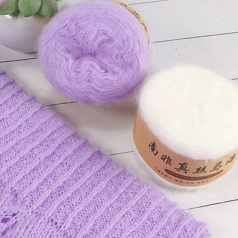 Seidenpony Wollgarn handgestrickt feines Acryl-Seidengarn für DIY