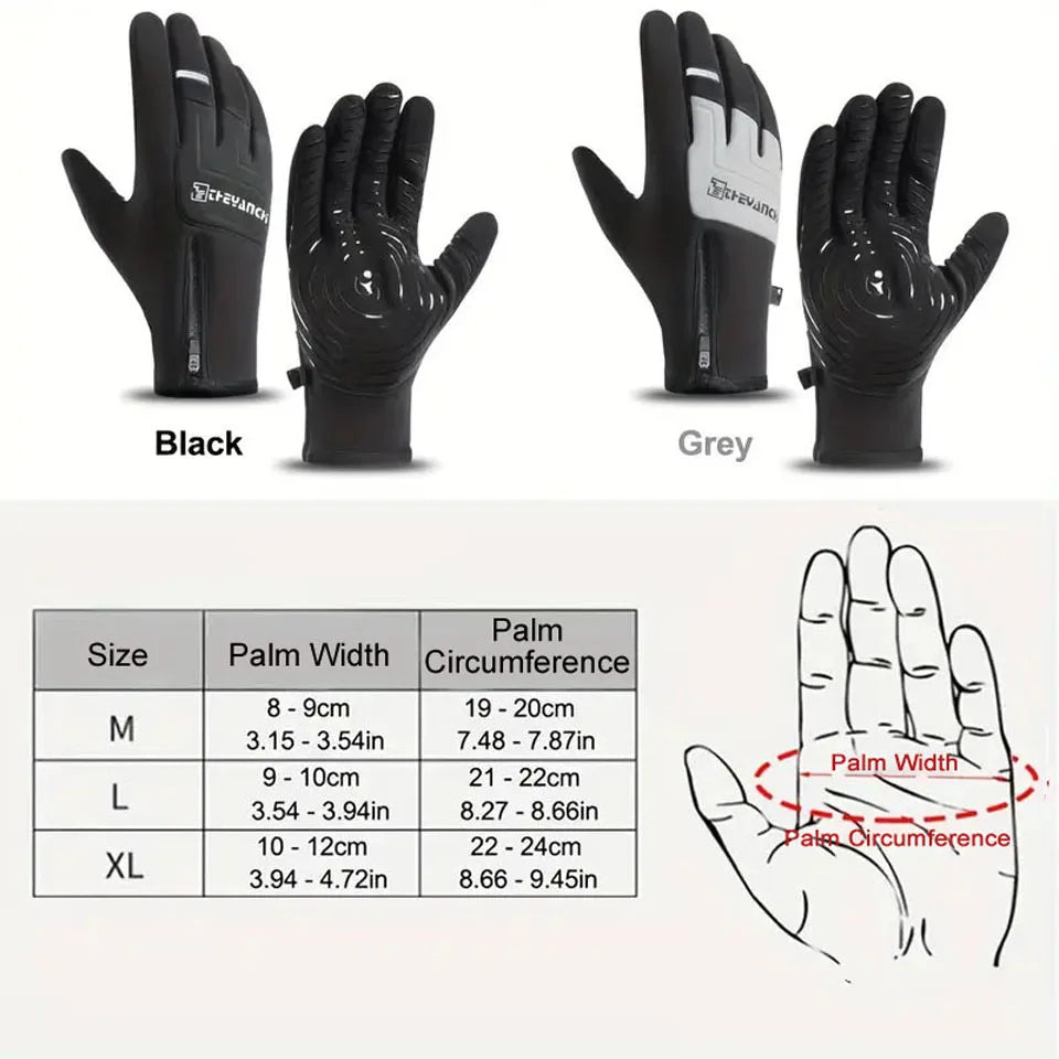 Winter Fahrradhandschuhe Herren wasserdicht warm Touchscreen rutschfest