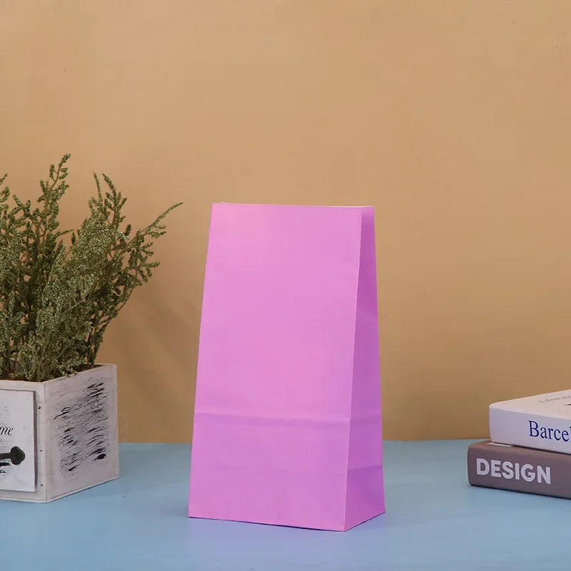 Bunte Kraftpapier Taschen für Lebensmittel und Geschenke Bunt