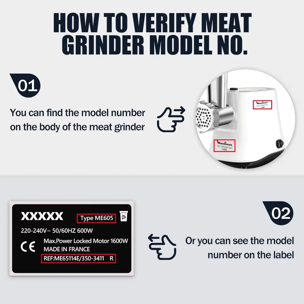 2 Stück Edelstahl Fleischwolf Messer mit Sechskantloch Ersatzteile