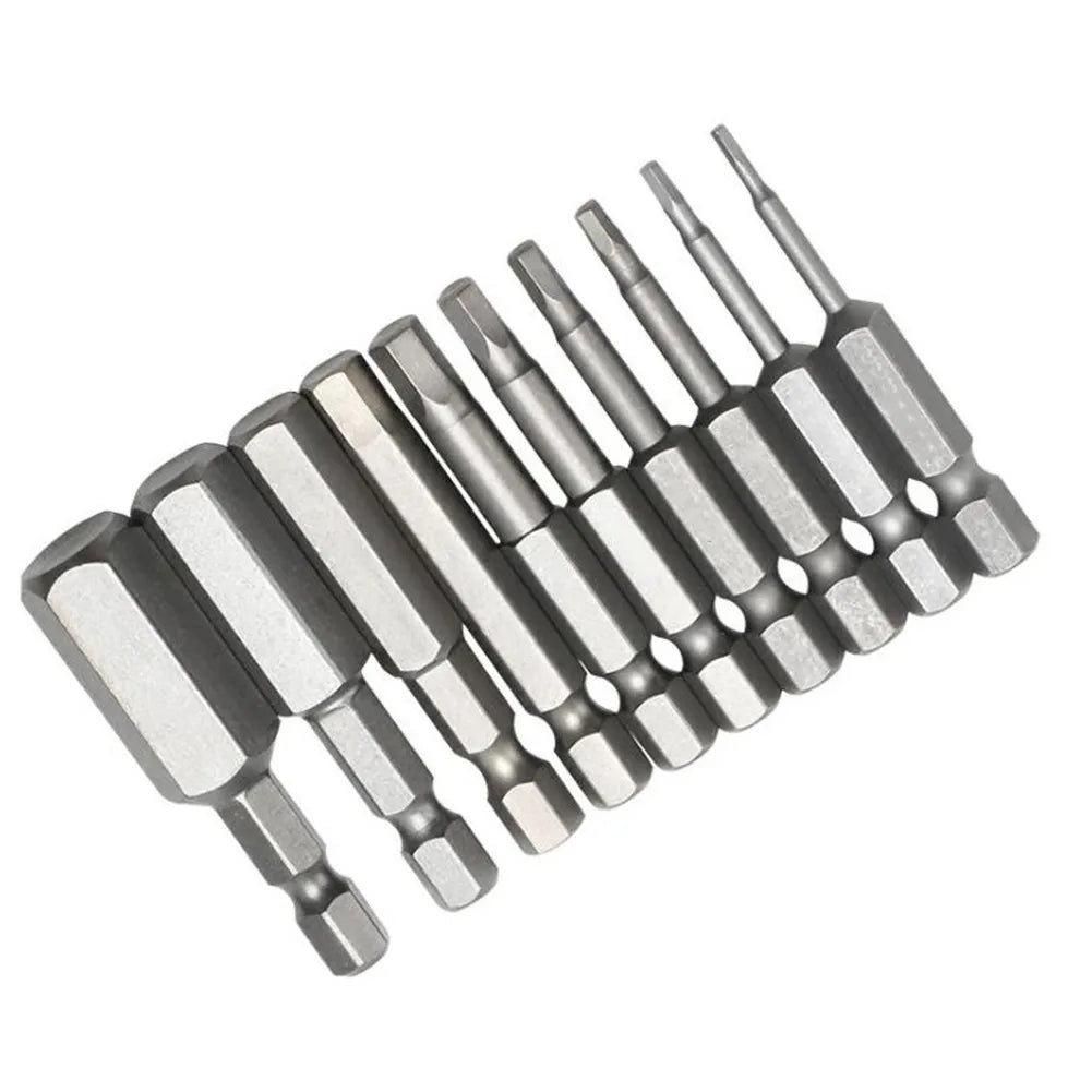 10-tlg Magnetische 1/4 Zoll Sechskantschrauber Bits Set 50mm Länge