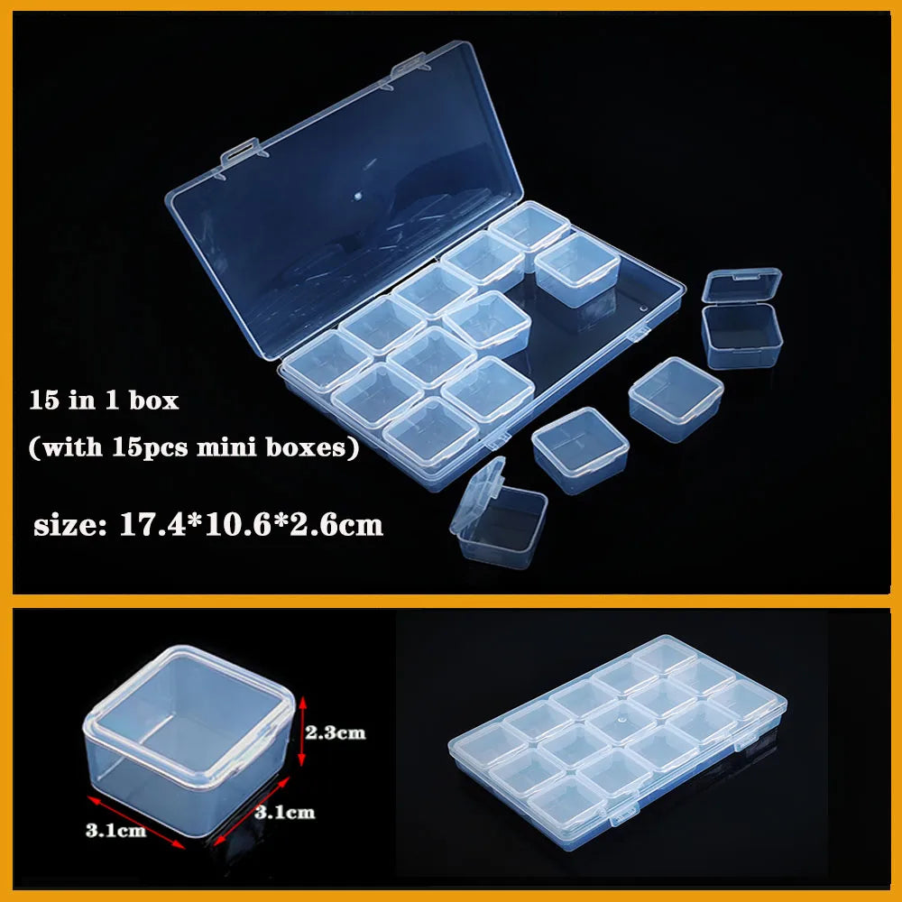 Vielseitiger transparenter Organizer für Kleinteile: Schmuck, Werkzeug, Büro