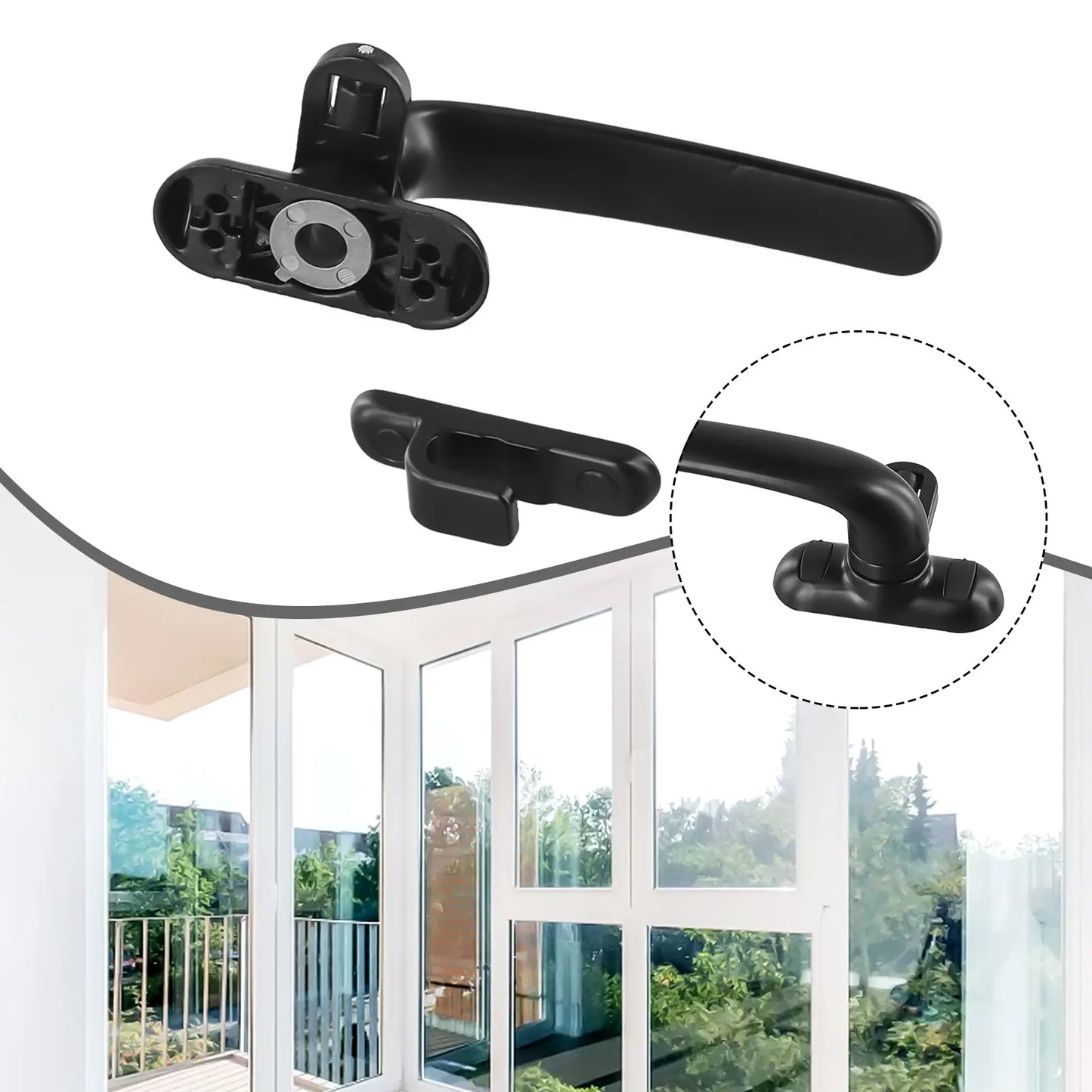 Aluminium Legierung Schärpe Griff Anti-Diebstahl Tür Fenster Schrankgriff