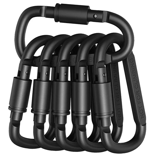 Robuste 6er Set Aluminium Karabiner – Leicht - Vielseitig für Outdoor-Abenteuer