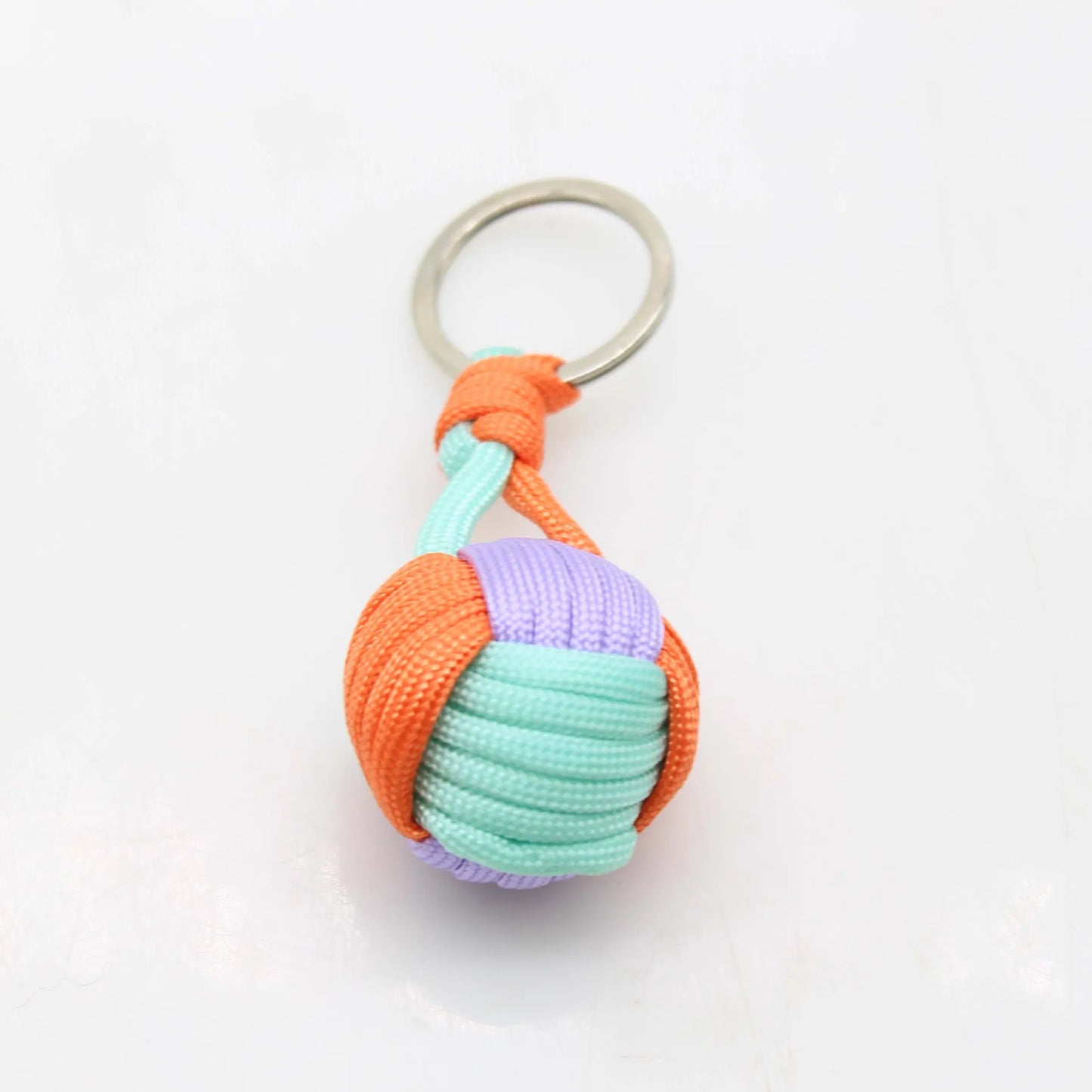 Taktischer Paracord-Affenfaust Schlüsselanhänger mit Stahlkugel – robust - vielseitig